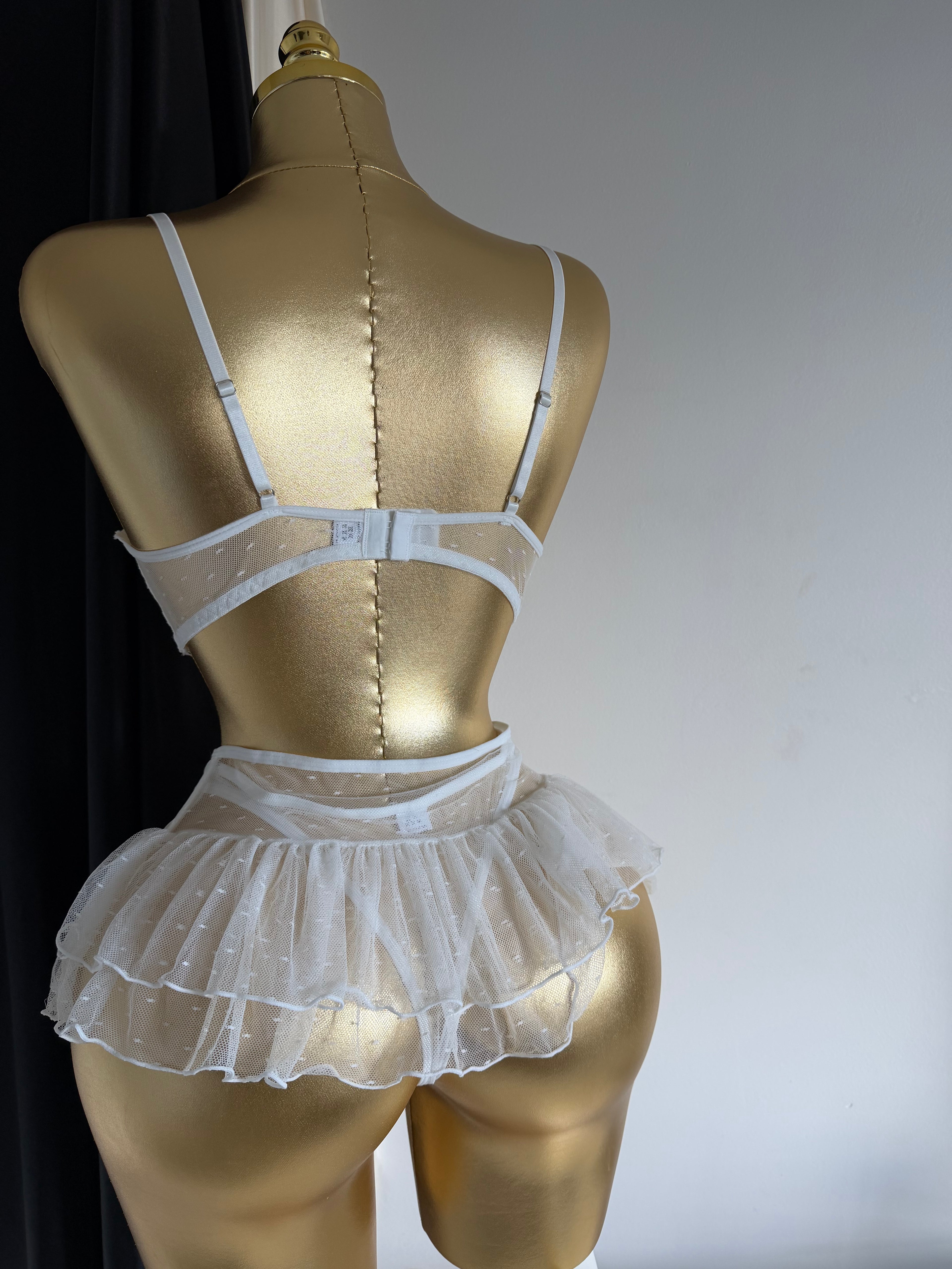 L'Ensemble Nuage de Dentelle blanc 3 pièces