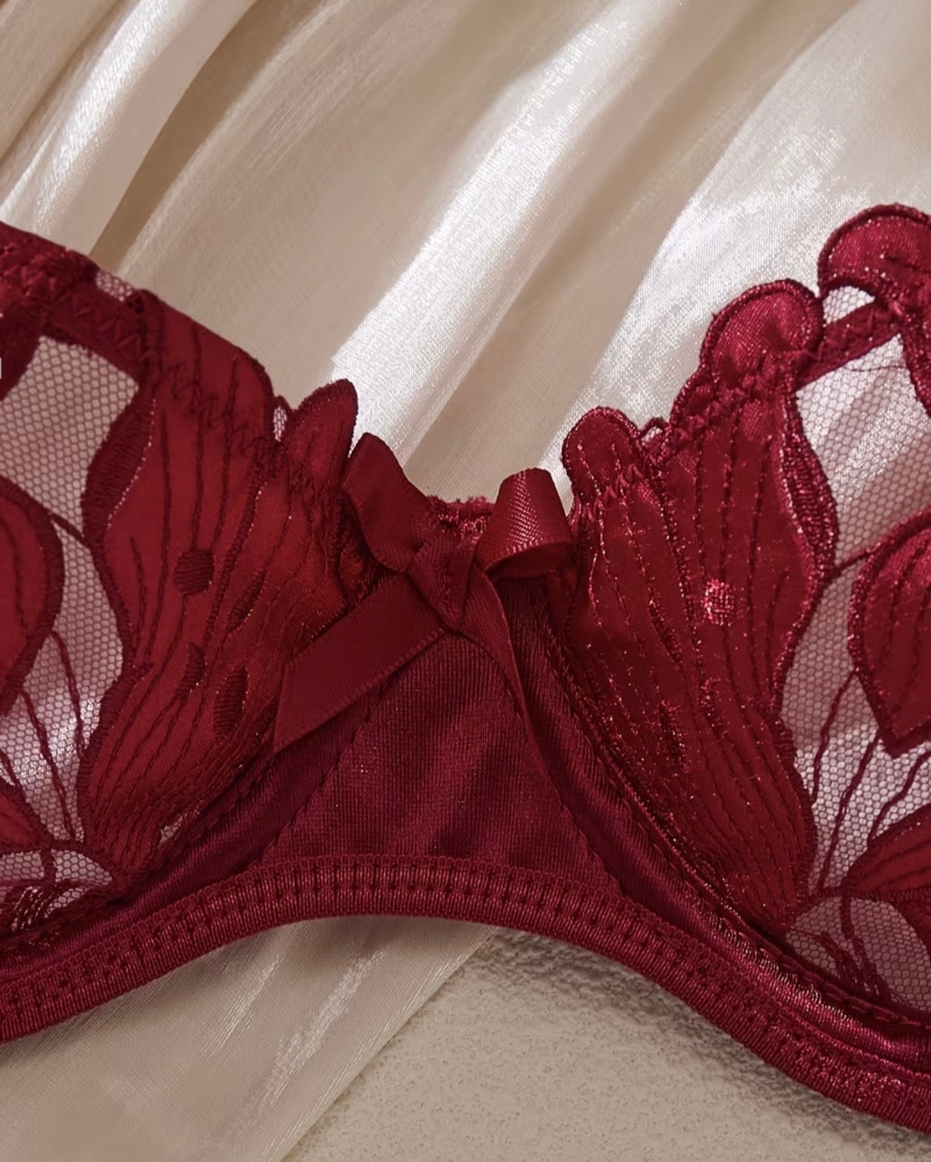 Ensemble de lingerie fine rouge