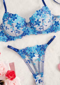 Ensemble Broderie Florale Lavande